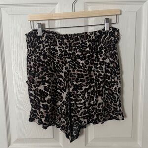 Leopard Print Women's Shorts three dots medium